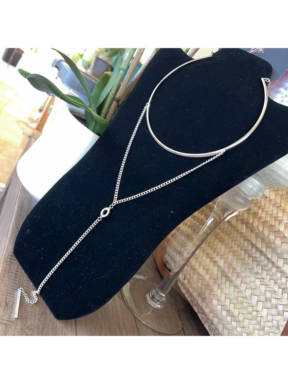 Gennaro Layered Statement Necklace Silver